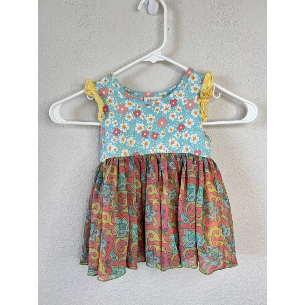 Matilda Jane Platinum Dress‎ Girls 2T Colorful Ruffle Whimsical Spring Fun Flowy